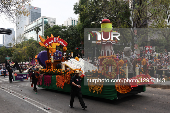 Participants take part in the Day of the Dead parade in Mexico City, Mexico on November 1, 2025.  by Jakub Porzycki/NurPhoto