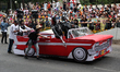 Participants take part in the Day of the Dead parade in Mexico City, Mexico on November 1,...