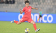 Yu Y. Jong Hyang, number 10, plays as a forward for Korea DPR U-17 during the FIFA U-17 Wo...