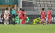 A player from Korea DPR celebrates the 5-1 goal during the FIFA U17 Women's World Cup Moro...
