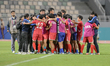 Korea DPR players celebrate their qualification to the semifinals during the FIFA U17 Wome...