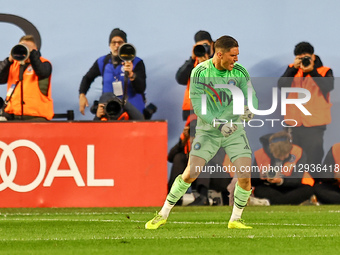 Charlotte FC goalkeeper Kristijan Kahlina #1 reacts after defeating New York City FC in a shootout in the first round of MLS soccer's Easter... by Gordon Donovan/NurPhoto