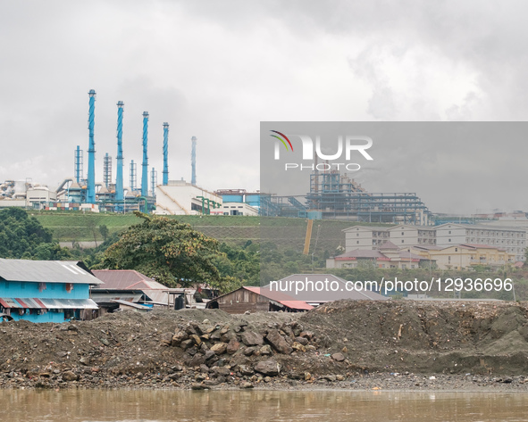 The smelter area of the nickel factory owned by Indonesia Weda Bay Industrial Park (IWIP) in Weda Bay, on Halmahera Island, North Maluku, In... by Muhammad Fauzy/NurPhoto