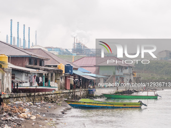 A fishing village near the nickel industrial area owned by Indonesia Weda Bay Industrial Park (IWIP) in Weda Bay, on Halmahera Island, North... by Muhammad Fauzy/NurPhoto