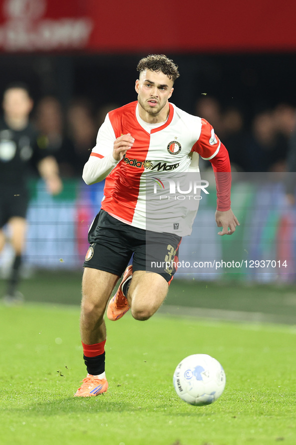 Aymen Sliti of Feyenoord Rotterdam runs with the ball during the match between Feyenoord and FC Volendam at De Kuip for the Dutch Vriendenlo... by EYE4images/NurPhoto