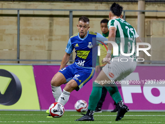 Thiago Espindola of Sliema Wanderers is in action during the YoHealth Malta Premier League soccer match between Floriana FC and Sliema Wande... by Domenic Aquilina/NurPhoto