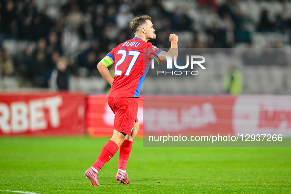 Darius Olaru celebrates during the Romanian Superliga match between Universitatea Cluj and FCSB at Cluj Arena in Cluj, Romania, on November... by Flaviu Buboi/NurPhoto
