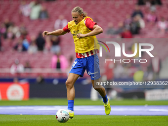 Marcos Llorente central midfield of Atletico de Madrid and Spain during the warm-up before the La Liga EA Sports match between Atletico de M... by Jose Breton/NurPhoto