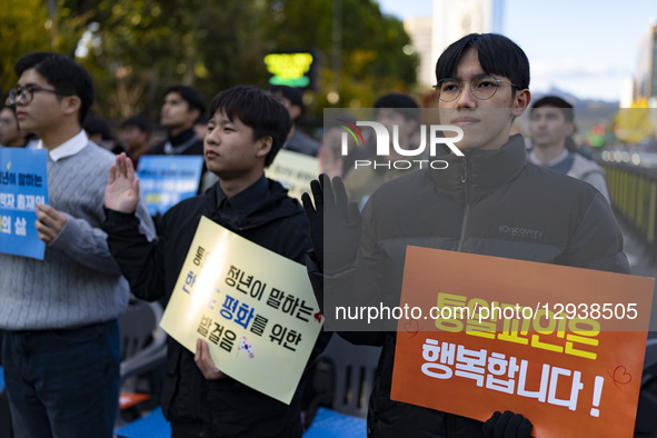 Members of the Family Federation for World Peace and Unification, also known as the Unification Church, gather for a rally titled ''One Mind... by Chris Jung/NurPhoto