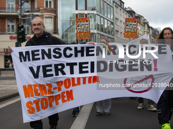 Thousands of people take part in the big demonstration against Chancellor Merz's immigration policy in Cologne, Germany, on November 2, 2025... by Ying Tang/NurPhoto