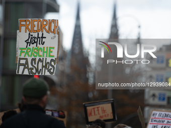 Thousands of people take part in the big demonstration against Chancellor Merz's immigration policy in Cologne, Germany, on November 2, 2025... by Ying Tang/NurPhoto