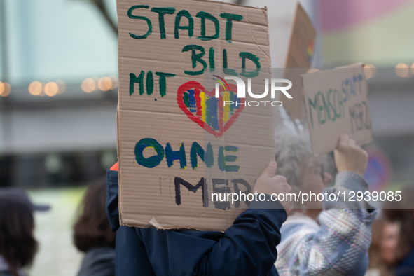 Thousands of people take part in the big demonstration against Chancellor Merz's immigration policy in Cologne, Germany, on November 2, 2025... by Ying Tang/NurPhoto