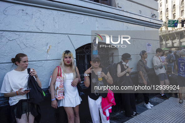 A massive crowd fills Buenos Aires, Argentina, on November 1, 2025, in defense of the LGBTQ+ community and against hate and violence. With f... by Catriel Gallucci Bordoni/NurPhoto