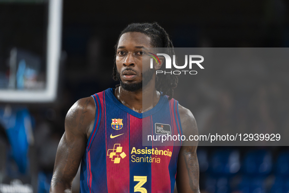 MYLES CALE of FC Barcelona looks directly at the camera during MATCHDAY 5 of the Liga ACB Endesa Spanish Basketball League between FC BARCEL... by Ruben De La Rosa/NurPhoto