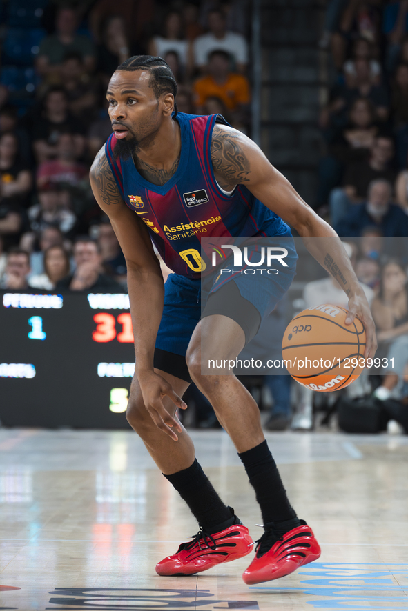 Kevin Punter of FC Barcelona plays during Matchday 5 of the Liga ACB Endesa Spanish Basketball League between FC Barcelona and UCAM Murcia a... by Ruben De La Rosa/NurPhoto