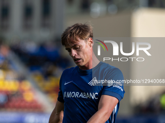 Marc Domenech of FC Andorra is in action during the La Liga Hypermotion 25-26 match between FC Andorra and Cordoba CF at Estadi de la FAF in... by Martin Silva Cosentino/NurPhoto