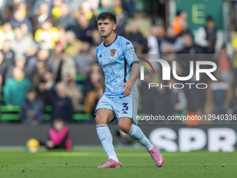Ryan Giles of Hull City plays during the Sky Bet Championship match between Norwich City and Hull City at Carrow Road in Norwich, England, o... by MI News/NurPhoto
