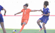 #17 Touzani L. J. (Forward) of Netherlands U-17 is in action during the FIFA U-17 Women's...
