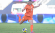 #10 Gelevert A. (Midfielder) of Netherlands U-17 is in action during the FIFA U-17 Women's...
