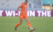 #7 Pennock L. A. (Forward) of Netherlands U-17 is in action during the FIFA U-17 Women's W...