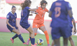 #17 Touzani L. J. (Forward) of Netherlands U-17 is in action during the FIFA U-17 Women's...
