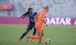 #7 Pennock L. A. (Forward) of Netherlands U-17 is in action during the FIFA U-17 Women's W...
