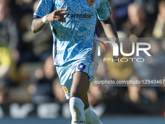 Joel Ndala of Hull City participates in the Sky Bet Championship match between Norwich City and Hull City at Carrow Road in Norwich, England... by MI News/NurPhoto