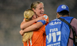 The Netherlands celebrate reaching the semi-finals during the FIFA U-17 Women's World Cup...