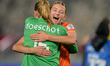 The Netherlands celebrate reaching the semi-finals during the FIFA U-17 Women's World Cup...