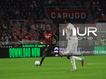 Youssouf Fofana of AC Milan is in action during the Serie A match between AC Milan and AS Roma at Giuseppe Meazza Stadium in Milan, Italy, o... by Mattia Martegani/NurPhoto