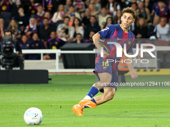 Fermin Lopez plays during the match between FC Barcelona and Elche CF, corresponding to week 11 of LaLiga EA Sports, at the Lluis Companys S... by Urbanandsport/NurPhoto