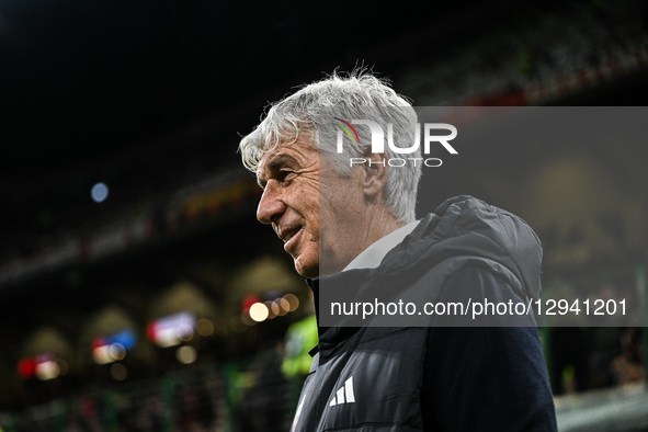 Head Coach Gian Piero Gasperini of AS Roma is present during the Italian Serie A football match between AC Milan and AS Roma in Milan, Italy...