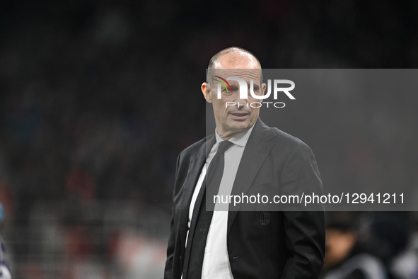 Head Coach Massimiliano Allegri of AC Milan is present during the Italian Serie A football match between AC Milan and AS Roma at Giuseppe Me... by Tiziano Ballabio/NurPhoto