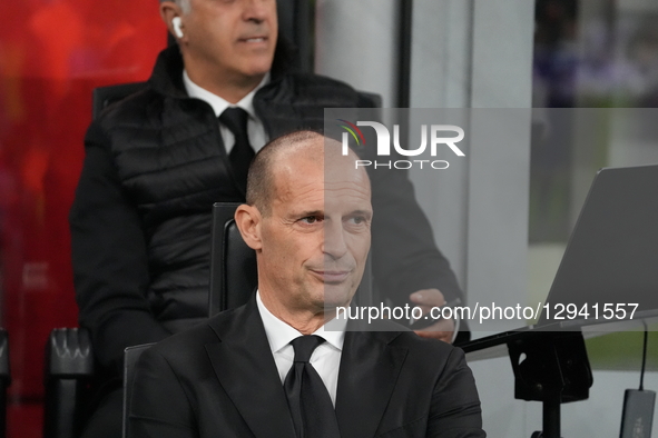 Massimiliano Allegri is the head coach of AC Milan during the match between AC Milan and AS Roma in Serie A at Stadio Meazza in San Siro, It... by Alessio Morgese/NurPhoto