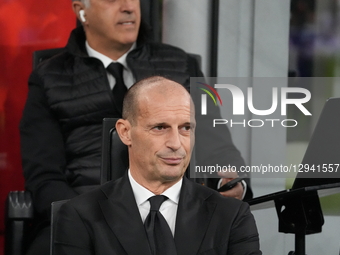 Massimiliano Allegri is the head coach of AC Milan during the match between AC Milan and AS Roma in Serie A at Stadio Meazza in San Siro, It... by Alessio Morgese/NurPhoto