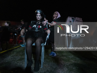People dress in various costumes and enjoy the atmosphere of Halloween in Buenos Aires, Argentina, on November 1, 2025.  by Matías Baglietto/NurPhoto