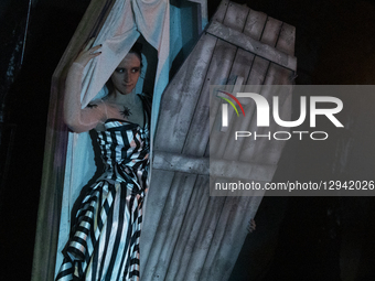 People dress in various costumes and enjoy the atmosphere of Halloween in Buenos Aires, Argentina, on November 1, 2025.  by Matías Baglietto/NurPhoto