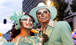 Participants in costumes take part in the annual Day of the Dead parade in Mexico City, Me...