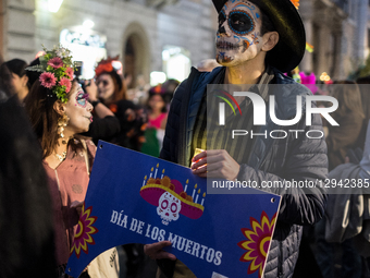 A parade of ''Catrinas'' takes place in Rome, Italy, on November 2, 2025, during the Day of the Dead, a tradition with strong roots, especia... by Andrea Ronchini/NurPhoto