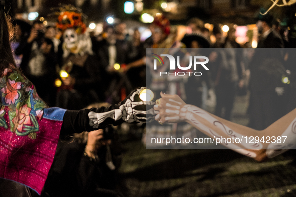 A parade of ''Catrinas'' takes place in Rome, Italy, on November 2, 2025, during the Day of the Dead, a tradition with strong roots, especia... by Andrea Ronchini/NurPhoto
