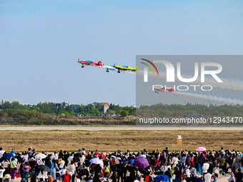 The European ''Air Hacker'' aerobatic demonstration team performs at Yaohu Airport in Nanchang, Jiangxi Province, China, on November 2, 2025... by Costfoto/NurPhoto