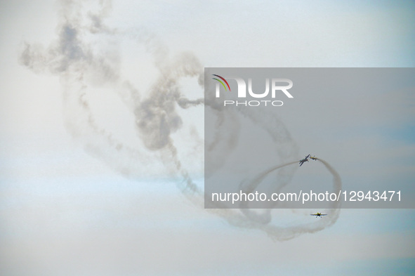 The European ''Air Hacker'' aerobatic demonstration team performs at Yaohu Airport in Nanchang, Jiangxi Province, China, on November 2, 2025... by Costfoto/NurPhoto