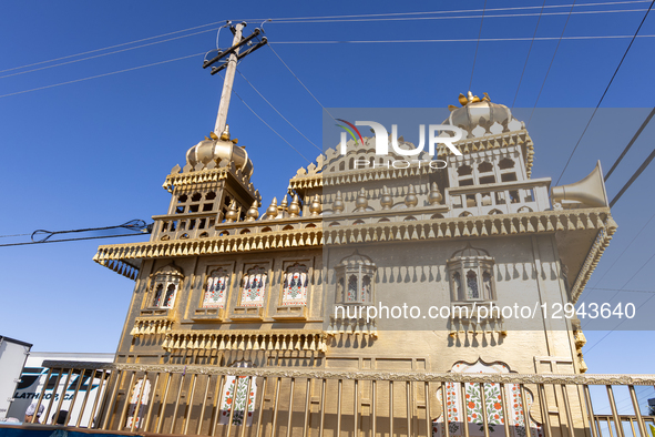 The 46th annual Sutter County Nagar Kirtan Sikh parade begins from the Gurdwara Sahib temple in Yuba City, Calif., on November 2, 2025.  by Penny Collins/NurPhoto