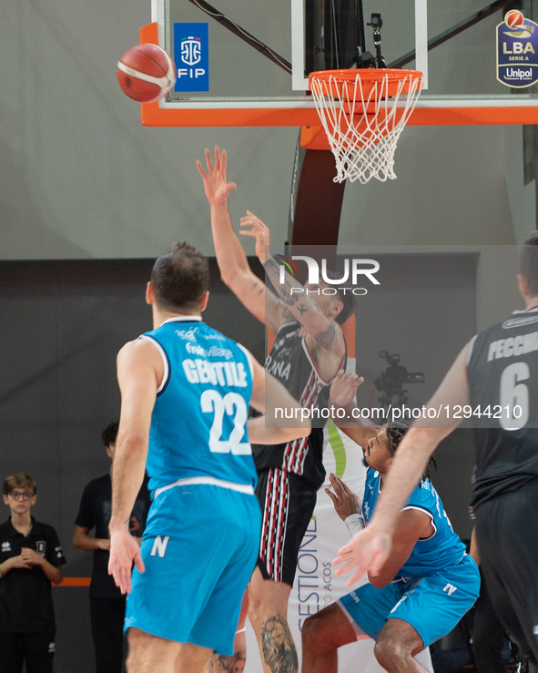 Bertram Derthona Tortona Basket-Gevi Napoli Basket plays against Dominick Olejniczak during the LBA Legabasket Serie A Unipol 2025/2026 5th... by Antonio Abbruzzese/NurPhoto