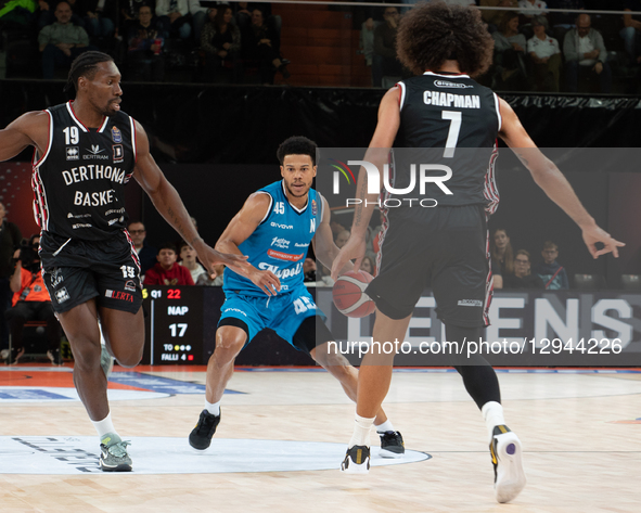 Rasir Bolton plays during the LBA Legabasket Serie A Unipol 2025/2026 5^ giornata match between Bertram Derthona Tortona Basket and Gevi Nap... by Antonio Abbruzzese/NurPhoto