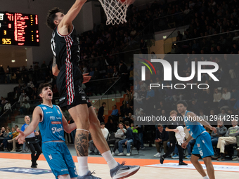 Bertram Derthona Tortona Basket-Gevi Napoli Basket plays against Dominik Olejniczak during the LBA Legabasket Serie A Unipol 2025/2026 5th g... by Antonio Abbruzzese/NurPhoto