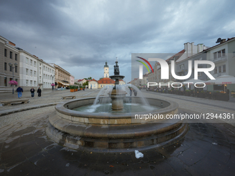A view is seen of the city central square in this file photo taken on 23 August, 2025 in Bialystok, Poland. Authorities in the city, located... by Jaap Arriens/NurPhoto
