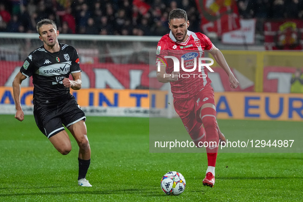Paulo Azzi plays during the match between AC Monza and Spezia Calcio in Serie B at U-Power Stadium in Monza, Italy, on November 2, 2025.  by Alessio Morgese/NurPhoto