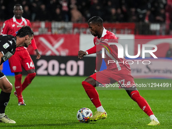 Keita Balde Diao plays during the match between AC Monza and Spezia Calcio in Serie B at U-Power Stadium in Monza, Italy, on November 2, 202... by Alessio Morgese/NurPhoto