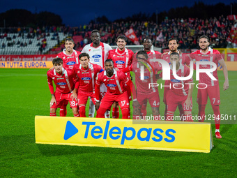 The team of AC Monza plays against Spezia Calcio in Serie B at U-Power Stadium in Monza, Italy, on November 2, 2025.  by Alessio Morgese/NurPhoto